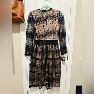 Black lace dress women size 8